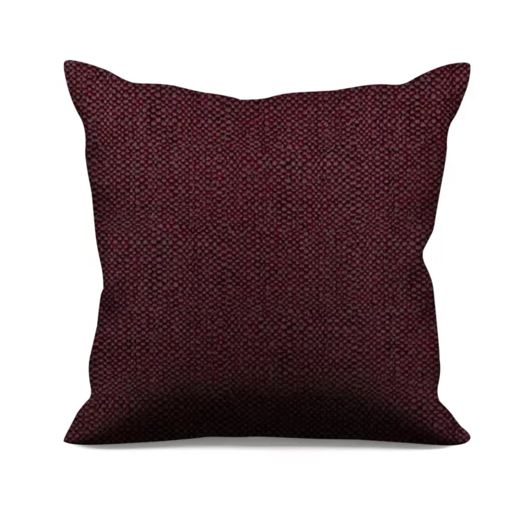 Poszewka szyta ciemnobordowa z miękkiej tkaniny z efektem melanżu