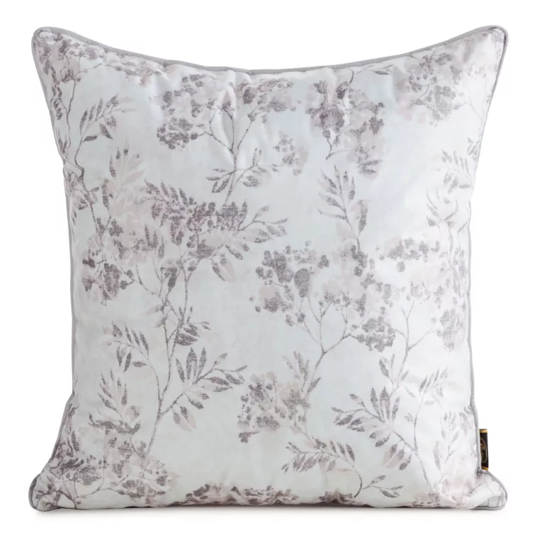 Poszewka na poduszkę 45x45 cm z tkaniny wodoodpornej na taras oraz balkon zdobiona nadrukiem roślinnym kremowo, beżowa GARDEN Eurofirany