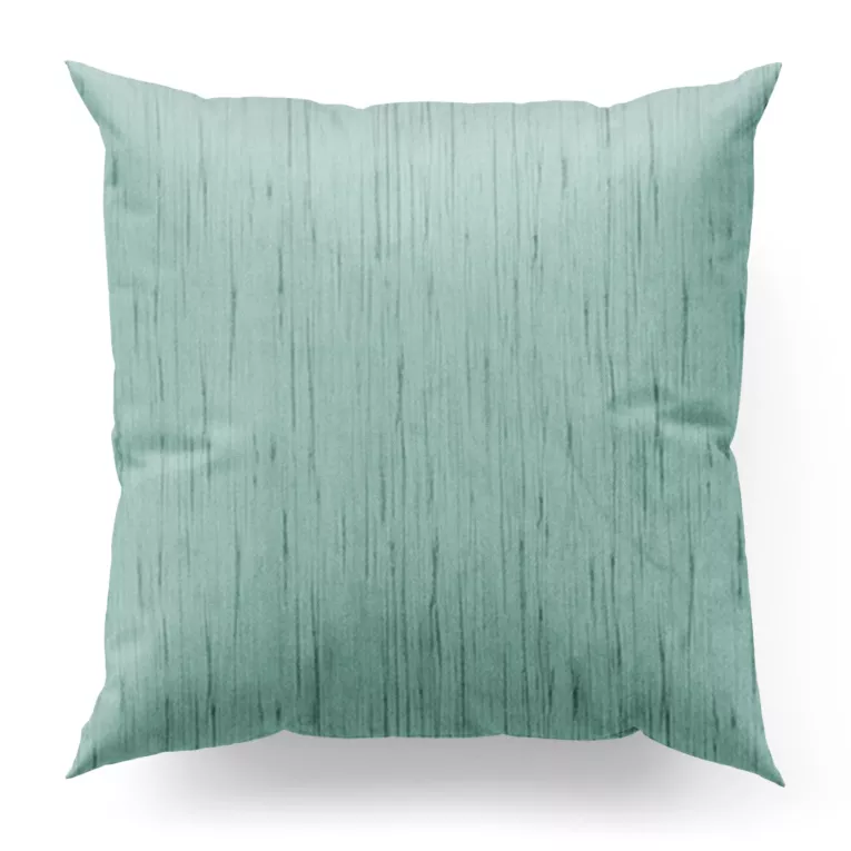 Poszewka szyta morska z tkaniny welwetowej w pionowe prążki, wykończona obciążnikiem