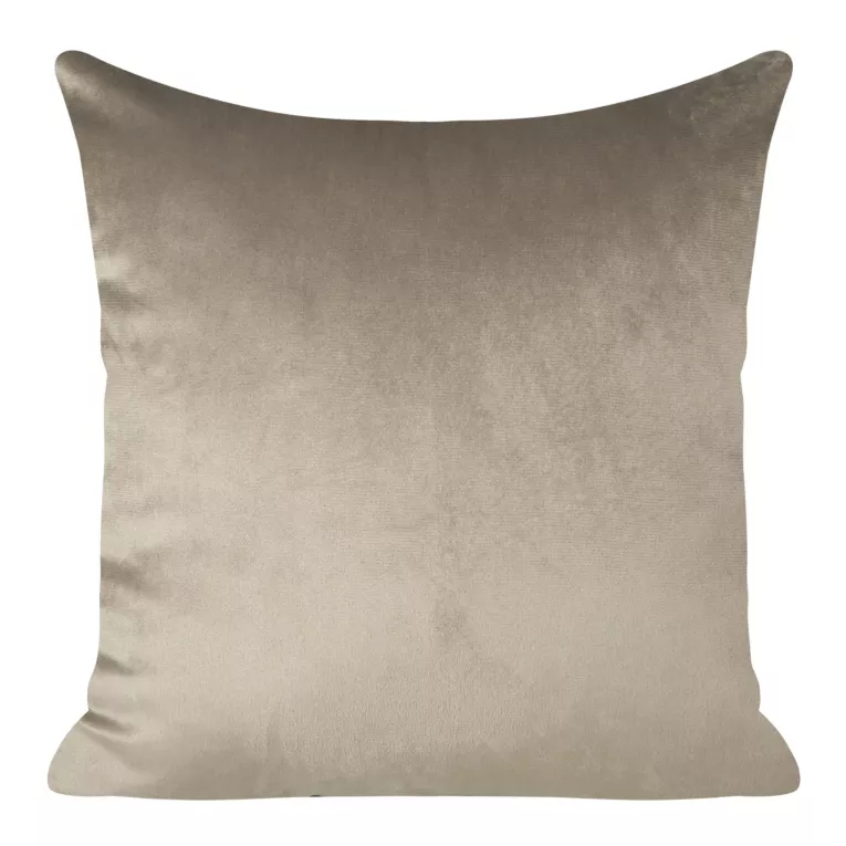 Poszewka na poduszkę 40x40 cm welwetowa ciemnobeżowa PIERRE Eurofirany