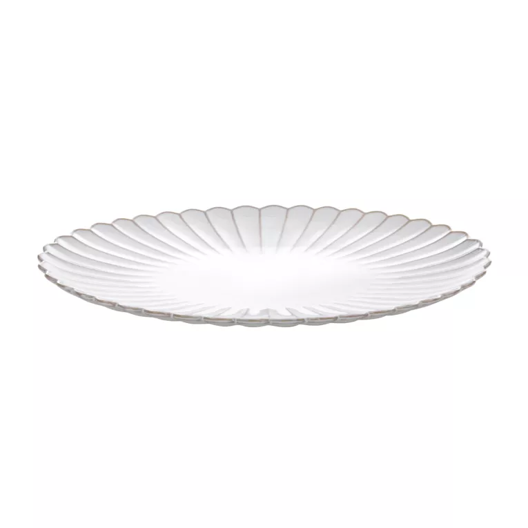 Patera ceramiczna AVRIL w stylu eko z przecieranym wzorem Eurofirany