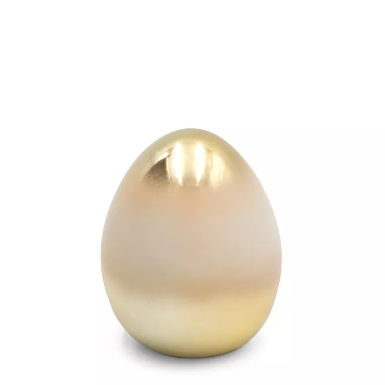 Figurka wielkanocna JAJKO z glinki ceramicznej z efektem ombre Eurofirany