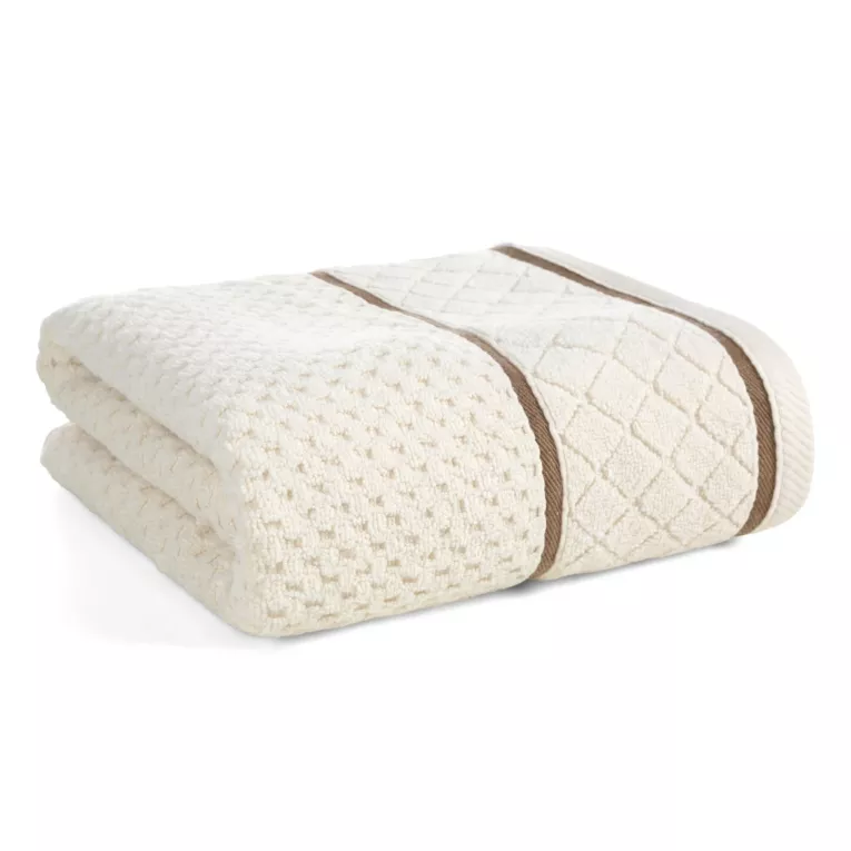 Ręcznik do rąk 30x50 cm bawełniany zero twist kremowy o ryżowej strukturze 550 g/m2 FAVORI Eurofirany