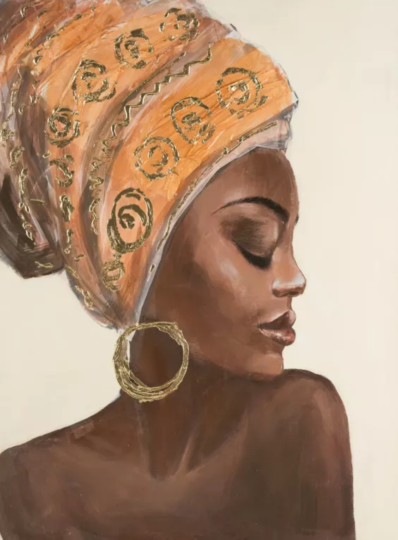 Obraz portret ręcznie malowany na płótnie Eurofirany