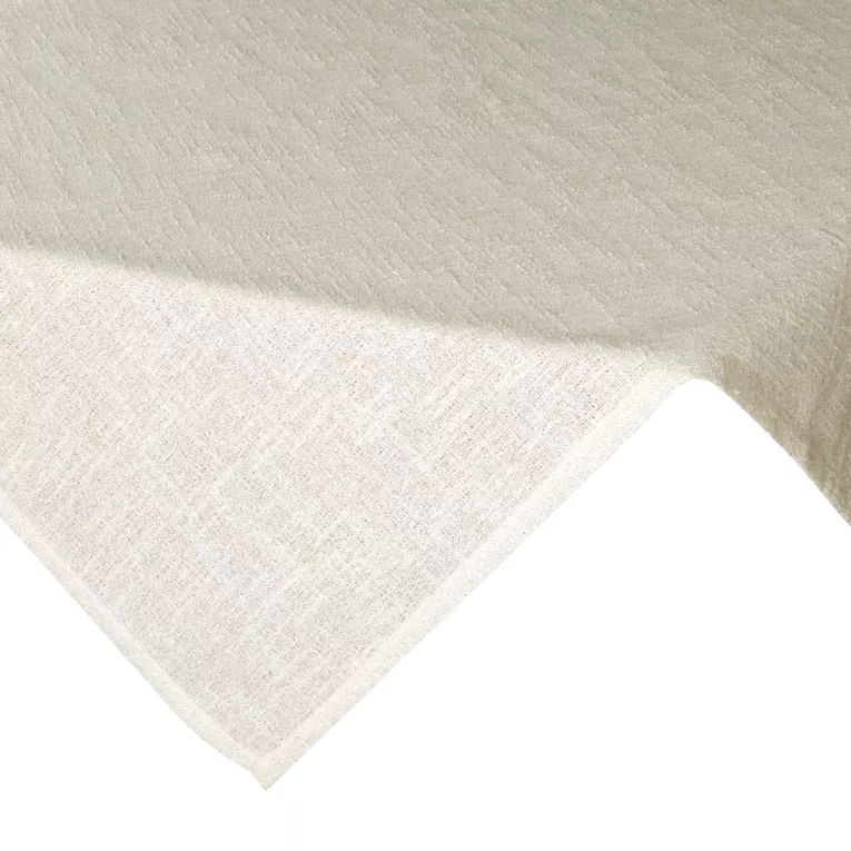 Bieżnik na stół kremowy 85x85 cm INES 12 z przetykaną błyszczącą nicią