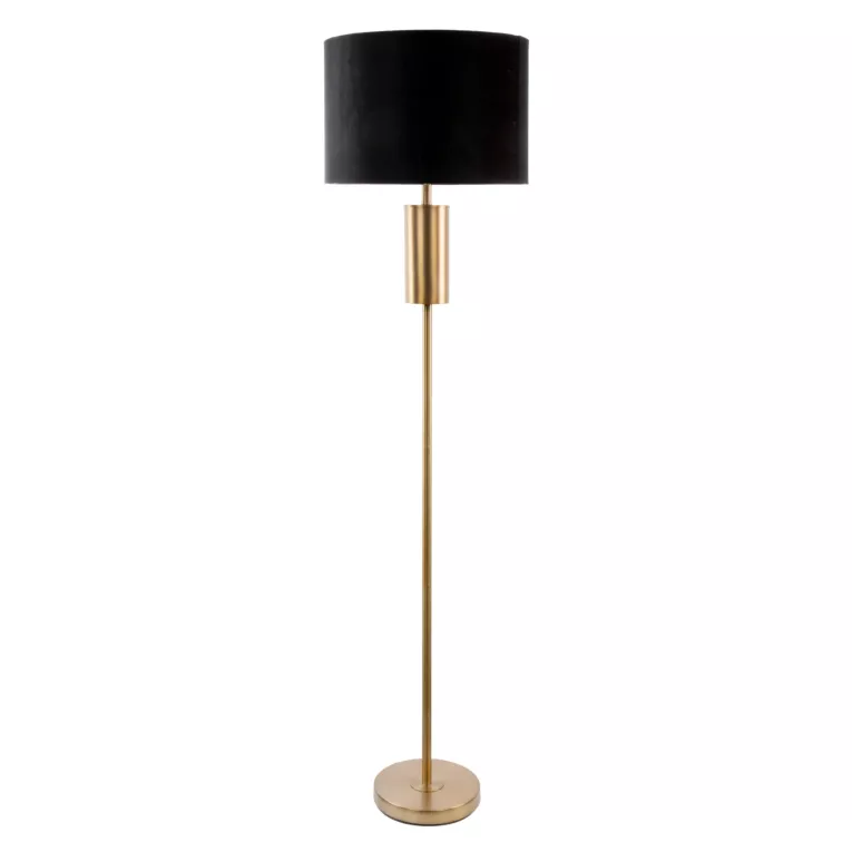Lampa stojąca czarna VICTORIA 7 z gładkim welwetowym abażurem Limited Collection Eurofirany