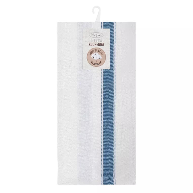 Komplet ściereczek kuchennych 2szt 50x70 cm bawełniany kolor niebieski w pasy 200 g/m2 SOFIA Eurofirany