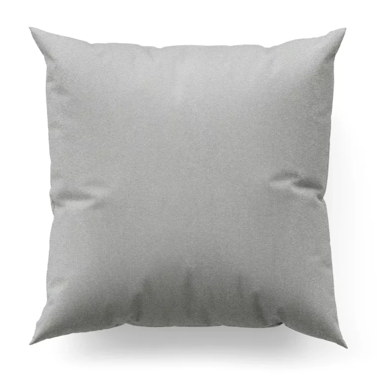 Poszewka szyta srebrno granatowa z tkaniny z dodatkiem połyskującej nici, z widocznym ozdobnym splotem