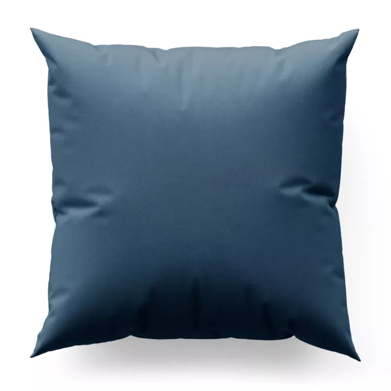 Poszewka szyta niebieska z miękkiej tkaniny w drobny wzór jodełkowy