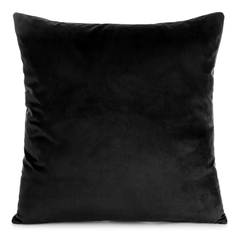Poszewka na poduszkę 45x45 cm welwetowa o delikatnym połysku gładka czarna GAJA 1 Eurofirany