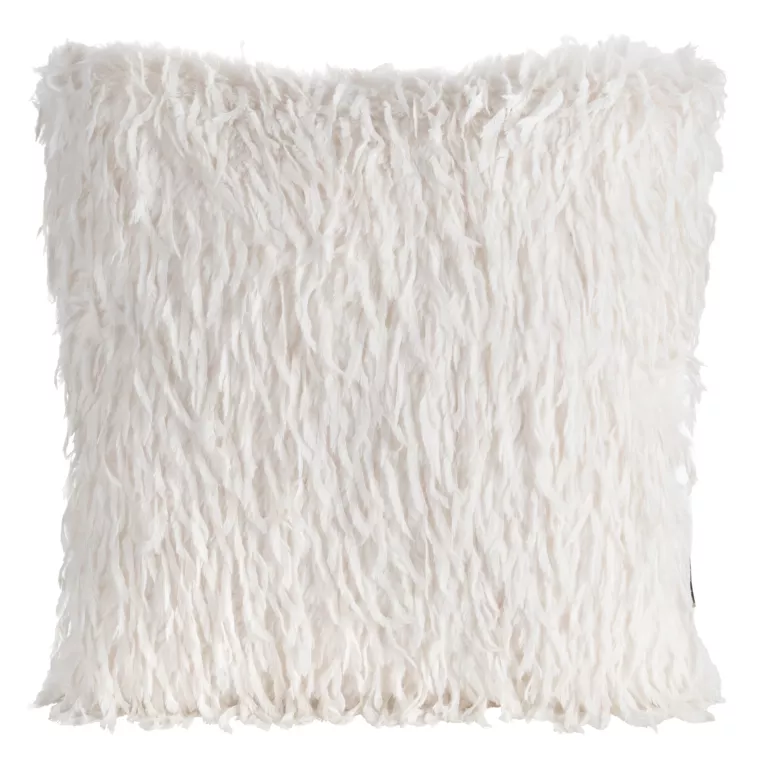 Poszewka na poduszkę 45x45 cm z przyjemnego futerka biała ADORE Eurofirany