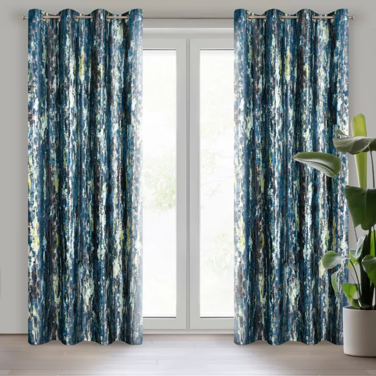 Zasłona grantowa z efektem błyszczącej przecierki z tkaniny welwetowej 140x250 cm przelotka GRACE  Eurofirany