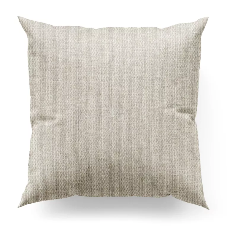 Poszewka na wymiar beżowa z matowej tkaniny o grubym splocie z efektem melanżu