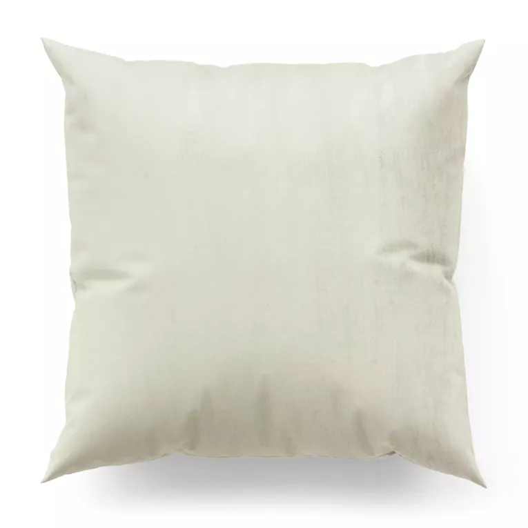 Poszewka szyta jasnokremowa z miękkiej tkaniny welwetowej