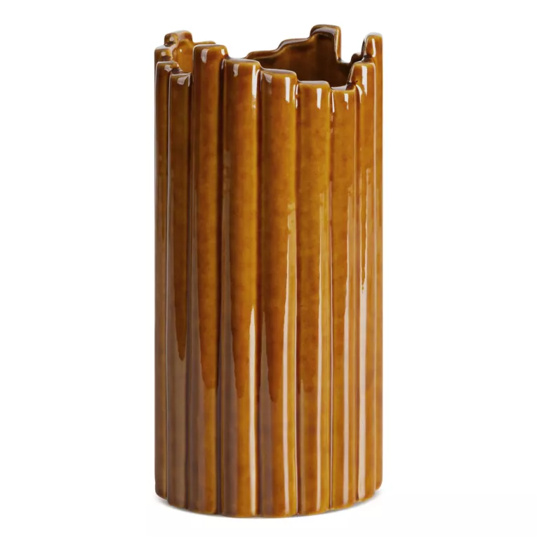 Wazon ceramiczny DEBI w tłoczone prążki Eurofirany