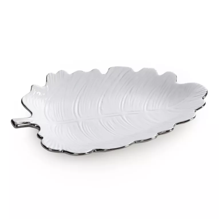 Patera dekoracyjna  w kształcie lśniącego liścia ALMA Eurofirany