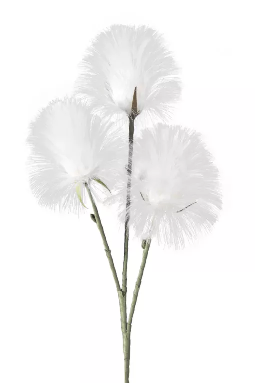 Sztuczny kwiat dekoracyjny biały Eurofirany