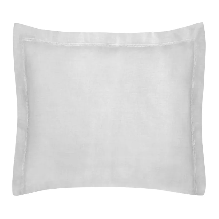 Poszewka na poduszkę 70x80 cm bawełniana z satynowym połyskiem i ozdobną kantą jasnoszara NOVA COLOUR Eurofirany