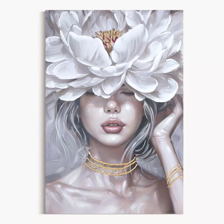 Obraz portret kobiety ręcznie malowany Eurofirany