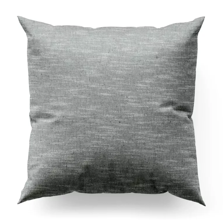 Poszewka szyta popielata z matowej luźnotkanej tkaniny z efektem melanżu, wykończona obciążnikiem