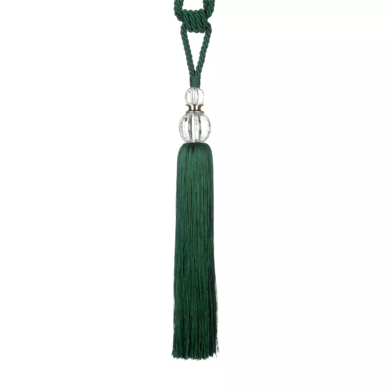 Dekoracyjny sznur do zasłon IZA upinacz z chwostem i kryształowymi koralikami Eurofirany