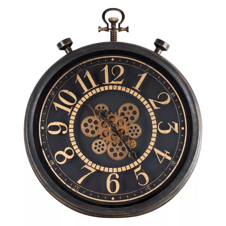 Okrągły zegar ścienny z klasycznym cyferblatem Eurofirany