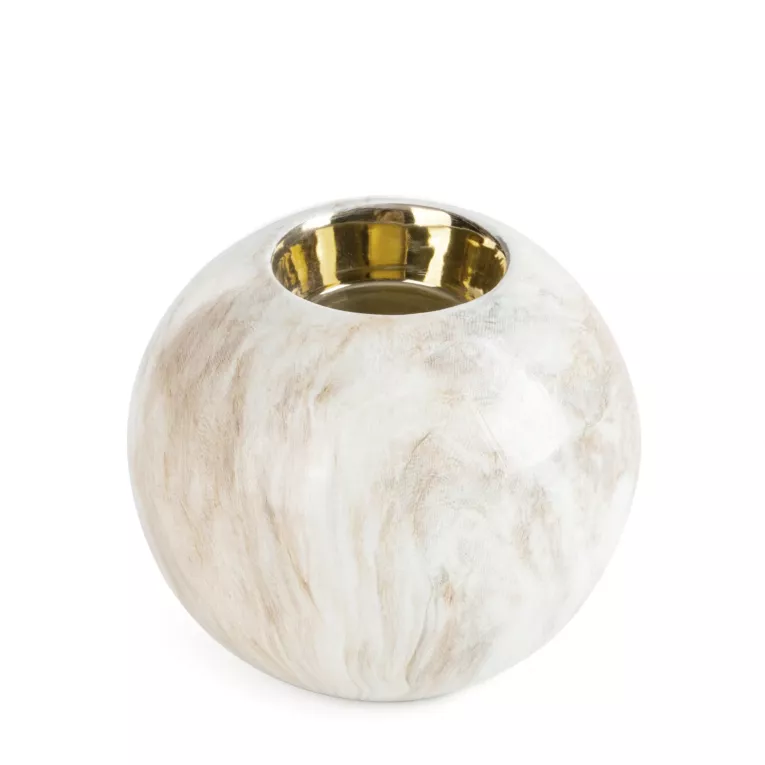 Kula dekoracyjna ALIANA we wzór polerowanego drewna Eurofirany