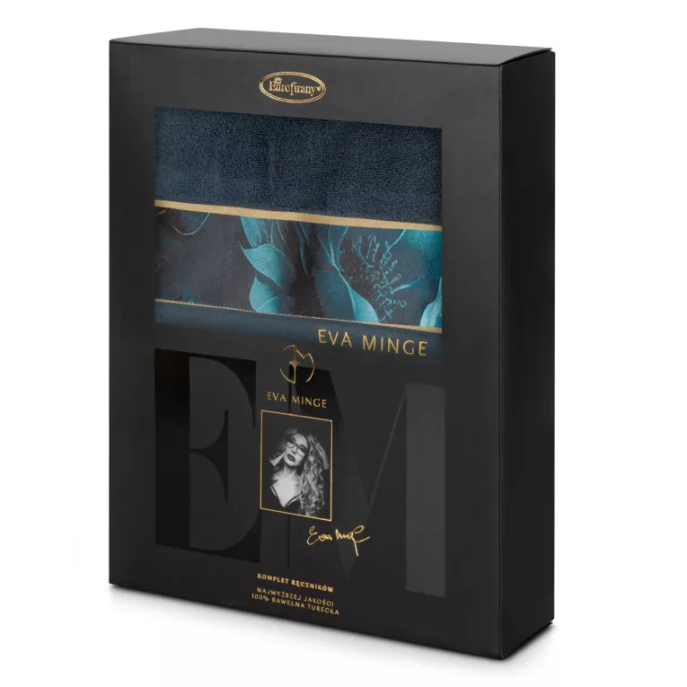 Zestaw ręczników bawełnianych 3 szt kolor stalowy 500 g/m2 Eva Minge Eurofirany