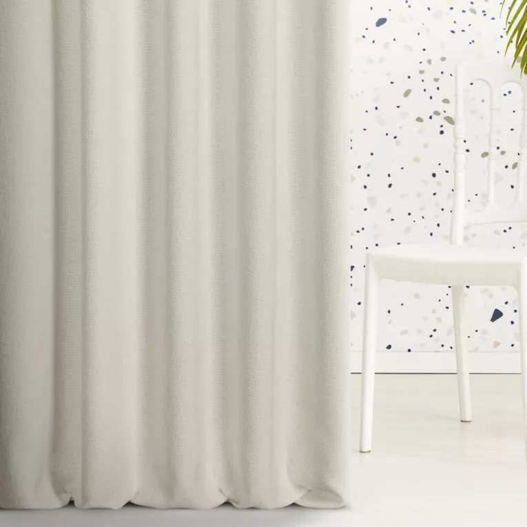 Zasłona szyta na tunelu naturalna z miękkiej tkaniny szenilowej