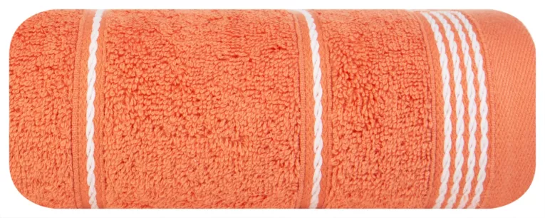 Ręcznik kąpielowy 50x90 cm bawełniany kolor pomarańczowy ze stębnowaną bordiurą 500 g/m2 MIRA Eurofirany