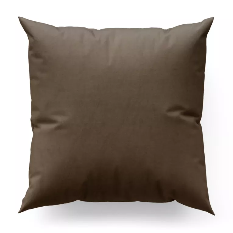 Poszewka szyta jasnobrązowa z miękkiej półmatowej tkaniny welwetowej