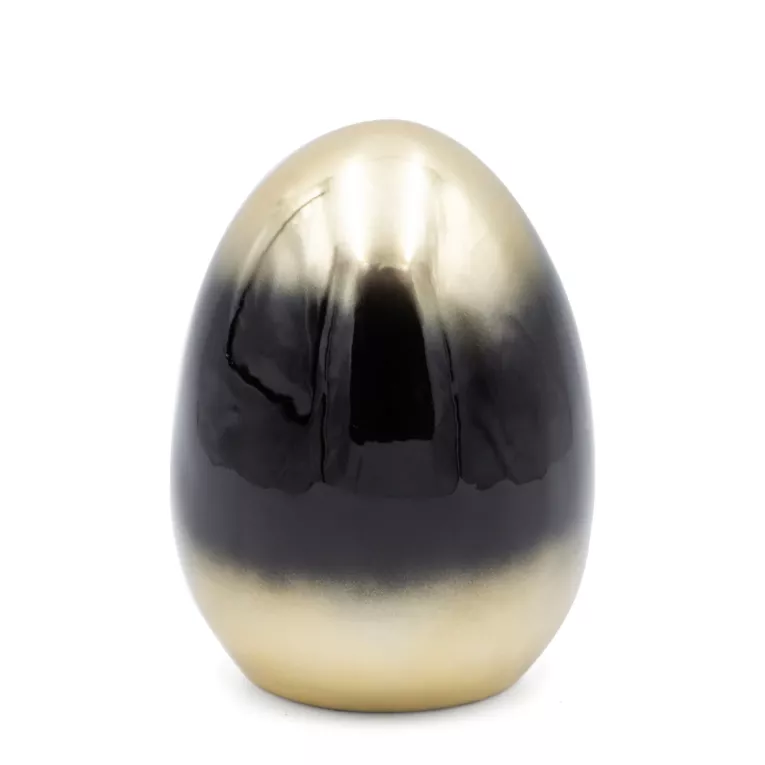 Figurka wielkanocna JAJKO z glinki ceramicznej z efektem ombre Eurofirany