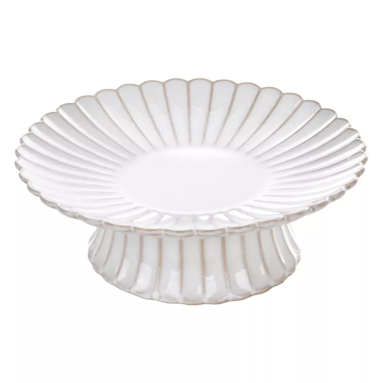 Patera ceramiczna dekoracyjna kremowo-beżowa z przecieranym wzorem w stylu eko średnica 23x8 cm AVRIL Eurofirany