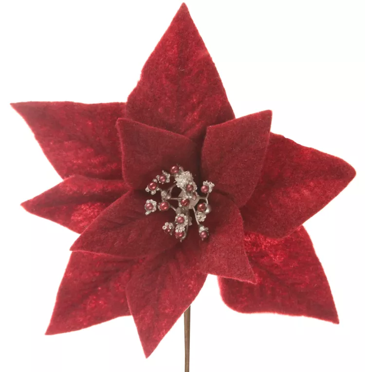 Kwiat świąteczny z tkaniny typu filc Eurofirany