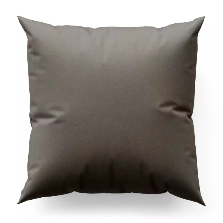 Poszewka szyta ciemnobrązowa z gładkiej tkaniny typu dimout