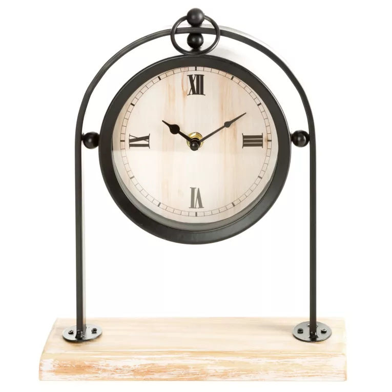 Dekoracyjny zegar stołowy w stylu vintage Eurofirany