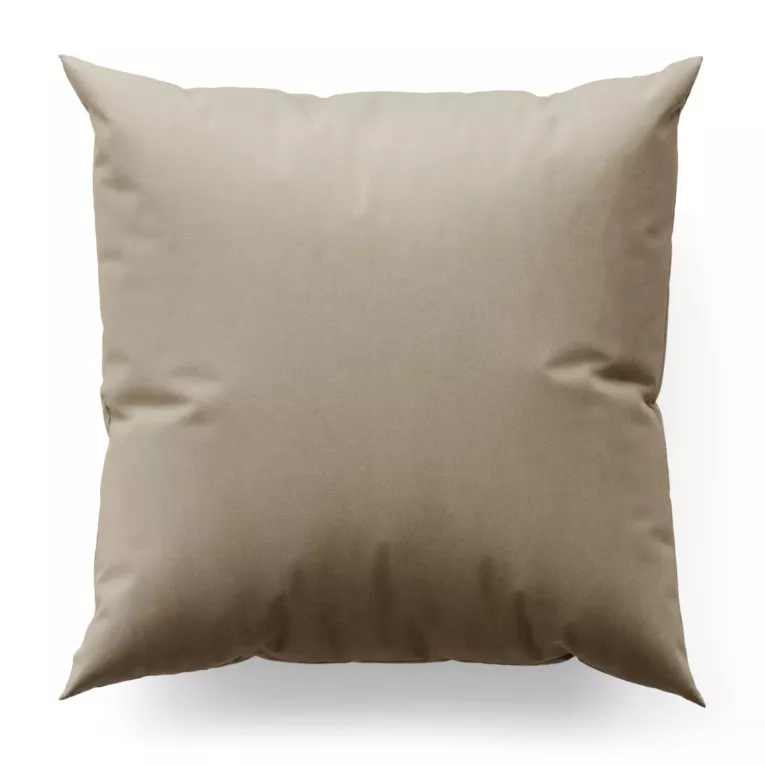 Poszewka szyta kremowa z miękkiej półmatowej tkaniny welwetowej