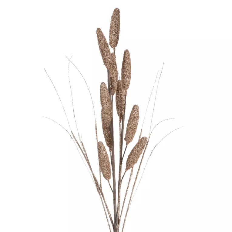 Sztuczna gałązka dekoracyjna z lśniącym brokatem złota Eurofirany