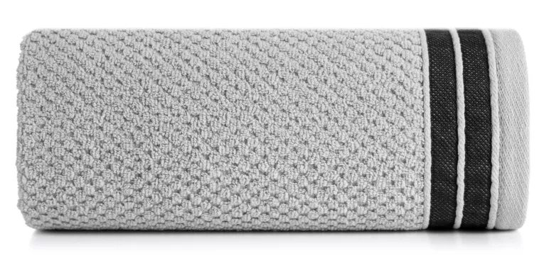 Ręcznik kąpielowy 50x90 cm bawełniany kolor jasnosrebrny w pasy 500 g/m2 MADLEN Eurofirany