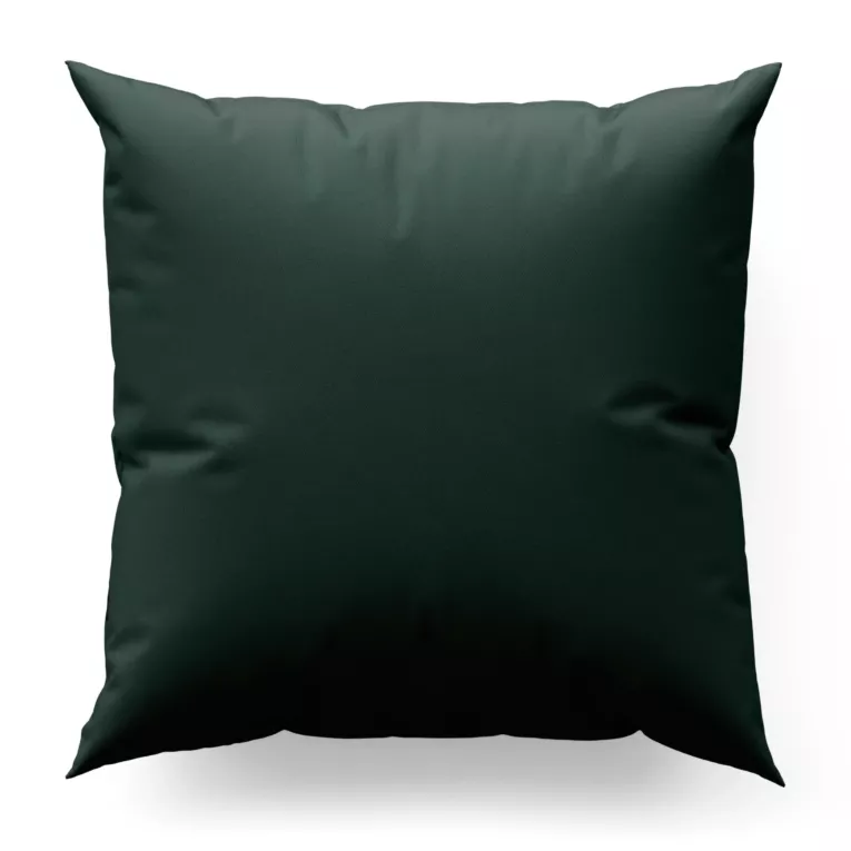 Poszewka szyta ciemnozielona z gładkiej zaciemniającej tkaniny typu dimout