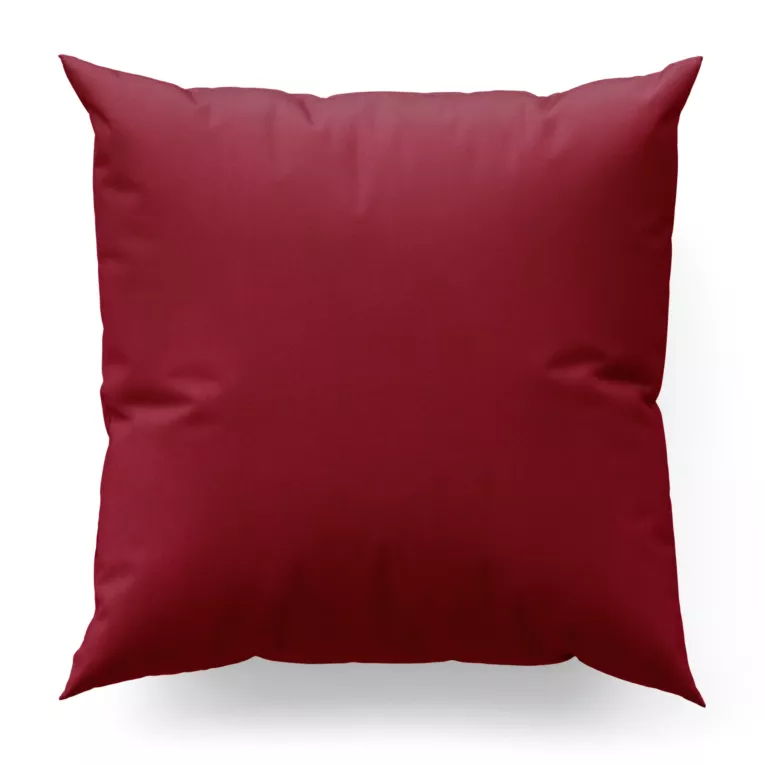 Poszewka szyta bordowa z miękkiej tkaniny welwetowej
