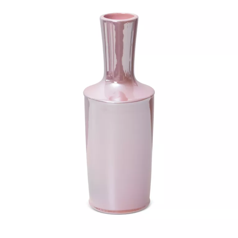 Wazon ceramiczny SIMONA 1 różowy z perłowym połyskiem Eurofirany