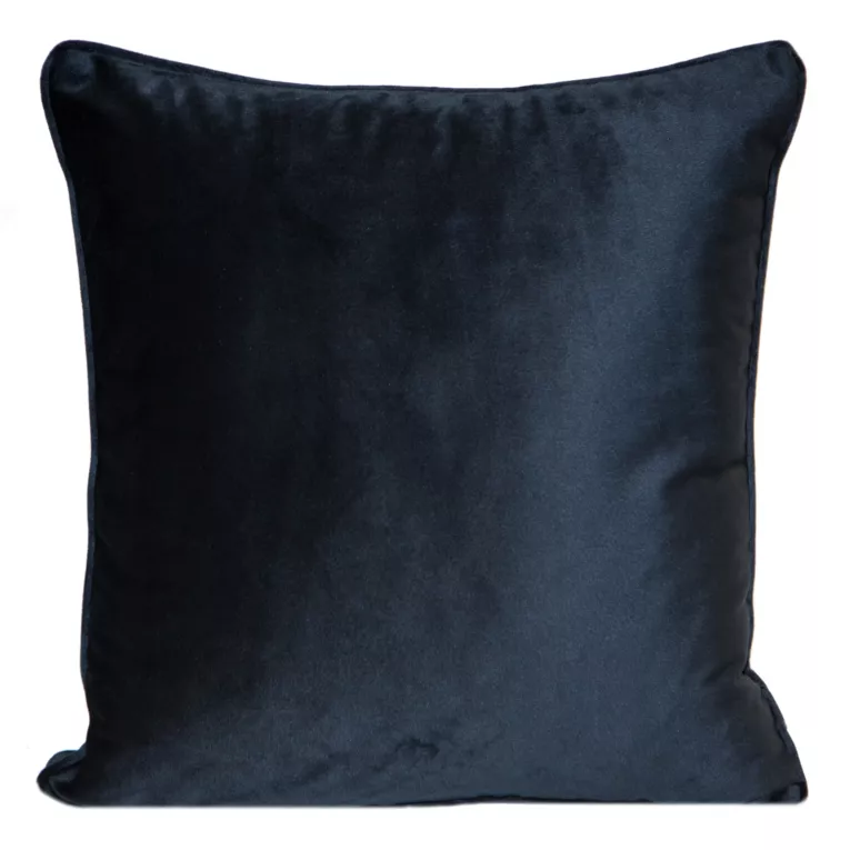 Poszewka na poduszkę 45x45 cm welwetowa z wypustką na brzegach czarna SIBEL PIERRE CARDIN Eurofirany