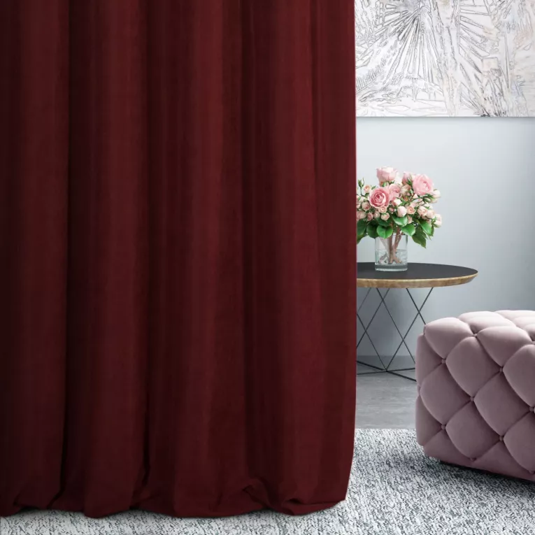 Tkanina zasłonowa miękka gładka o zamszowym chwycie Eurofirany