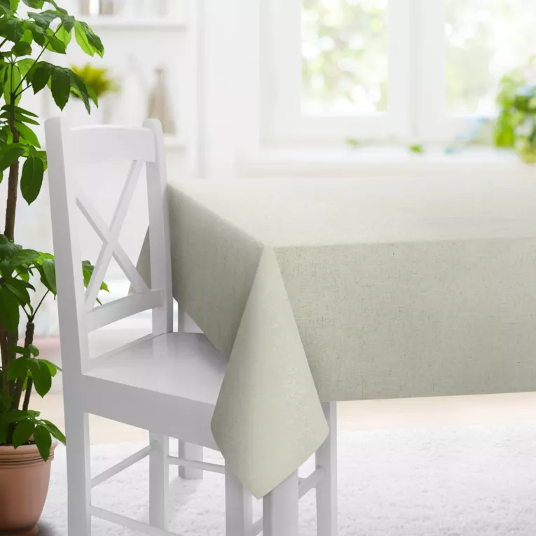 Obrus na wymiar naturalny z tkaniny blackout zaciemniającej w 100% o naturalnej strukturze