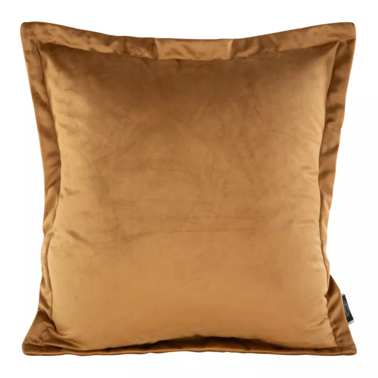 Poszewka na poduszkę 45x45 cm welwetowa z ozdobnymi brzegami miodowa RIA DIVA LINE Eurofirany