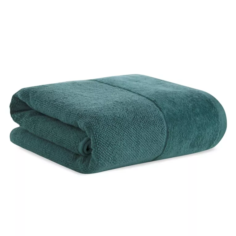 Ręcznik do rąk FERO z welwetową bordiurą ciemnozielony 30x50 cm Eurofirany
