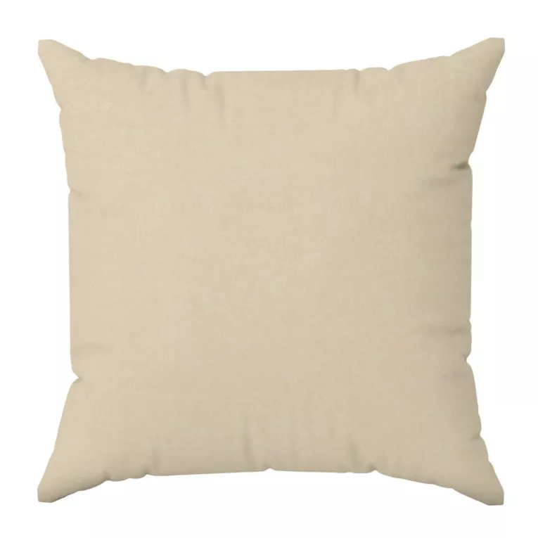 Poszewka szyta DORA - HIT kremowa z miękkiej tkaniny o welurowej strukturze