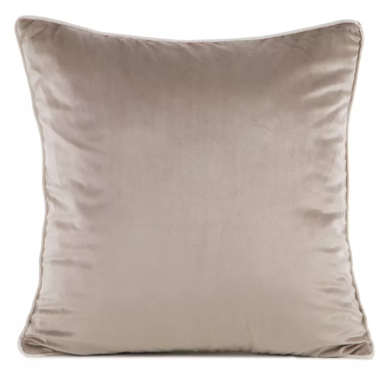 Poszewka welwetowa GAJA 2 jednokolorowa z ozdobną lamówką Eurofirany