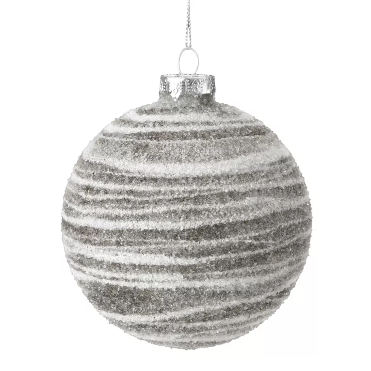 Klasyczna szklana bombka ręcznie zdobiona w stylu boho Eurofirany